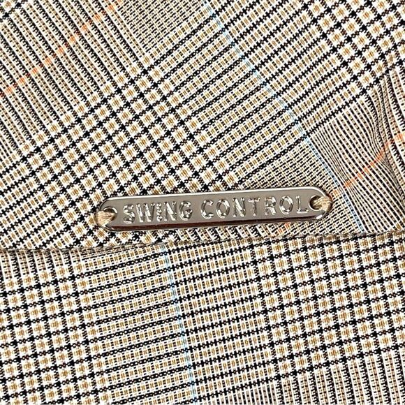 Swing Control Tan Plaid Slim Ankle Pull-On Preppy Golf Pants Women’s Size 6 - Picture 3 of 8